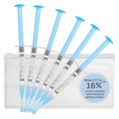 Venus White Pro 16% Carbamide Peroxide Teeth Whitening Gel: 1.2ml Syringe Refill Syringes