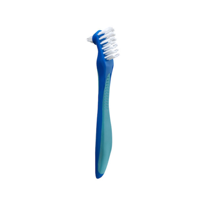 GUM 201 Denture Brush: Dual-Head Denture Cleaning Brush