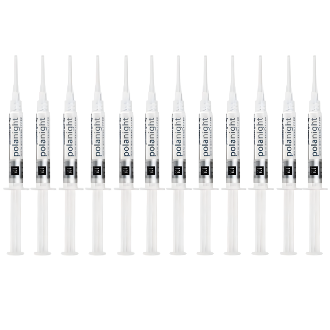 SDI Pola Night 10% Carbamide Peroxide Teeth Whitening Gel: 1.3ml Refill Syringes Advanced Tooth Whitening System with Clear Zipper Pouch