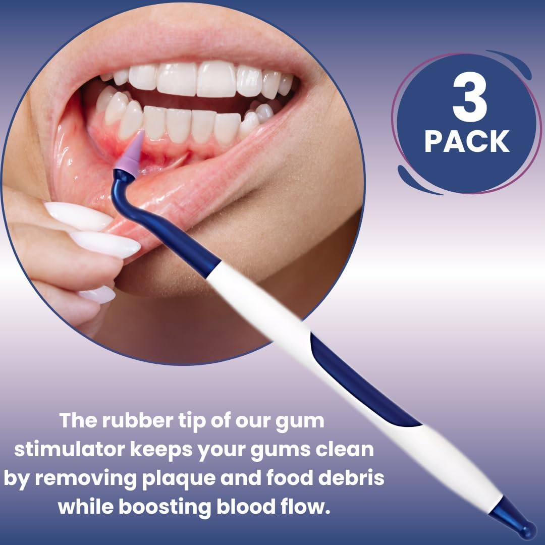 Gum Stimulator - Rubber Tip Gingival Stimulator: 3 Pack