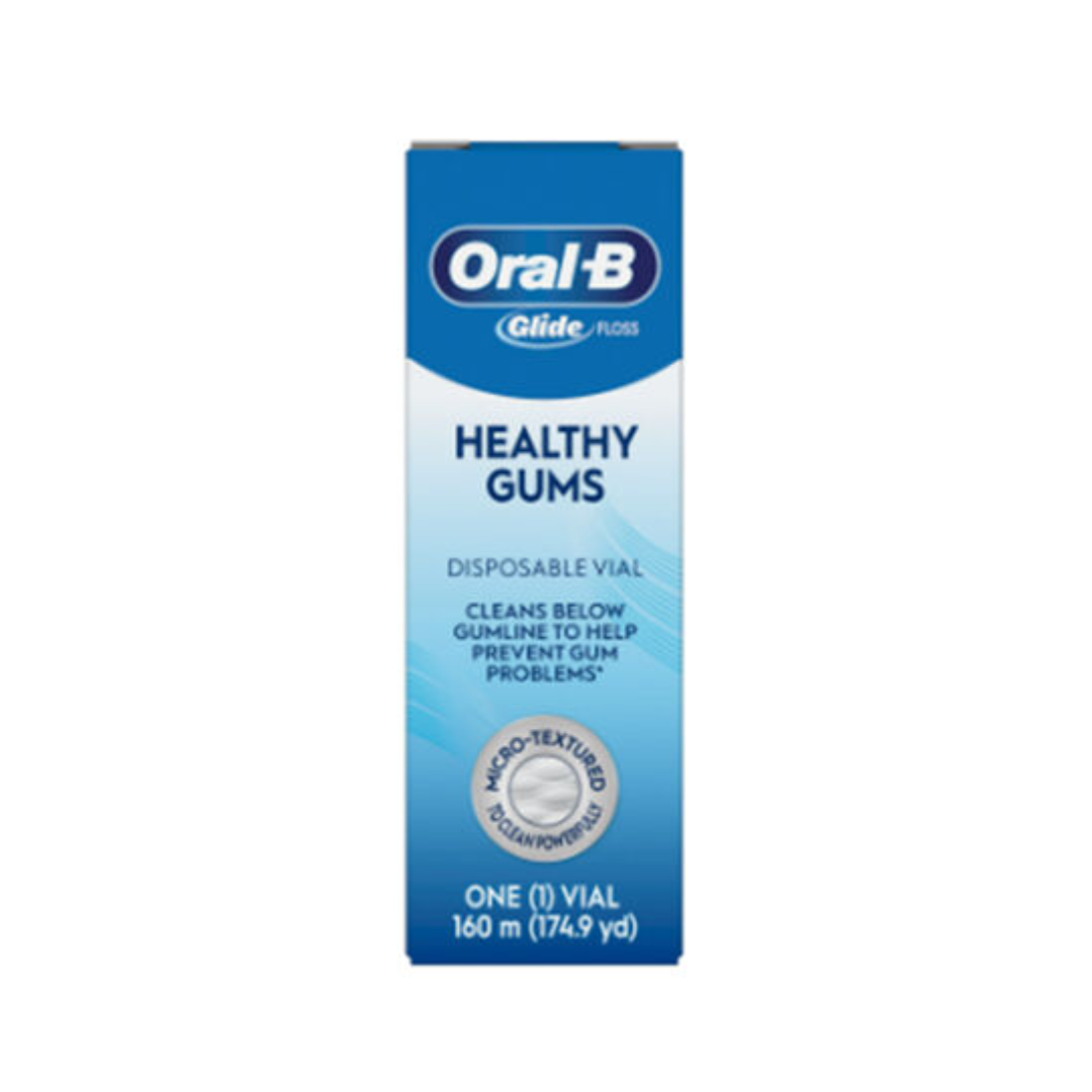 Oral-B Glide Healthy Gums Floss Refill w/ Disposable Vial, 160m, Unflavored