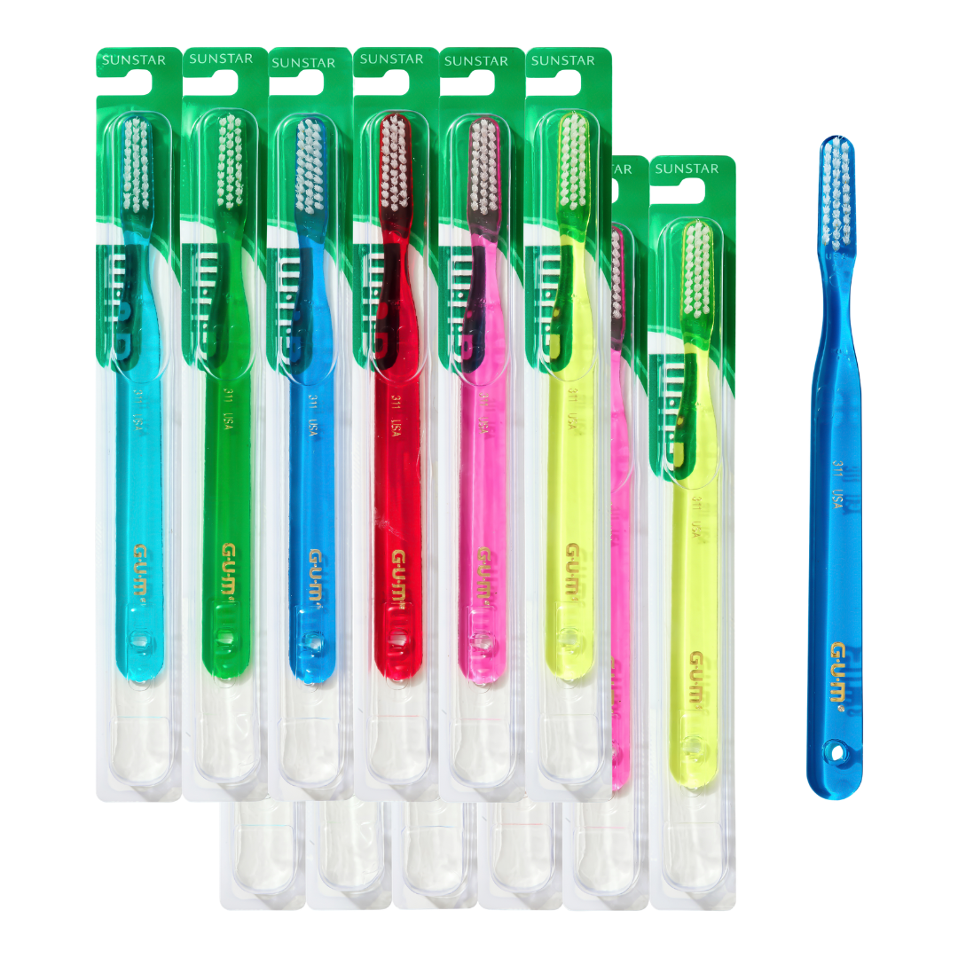 GUM 311 Classic Toothbrush: Compact Head, Soft Bristles