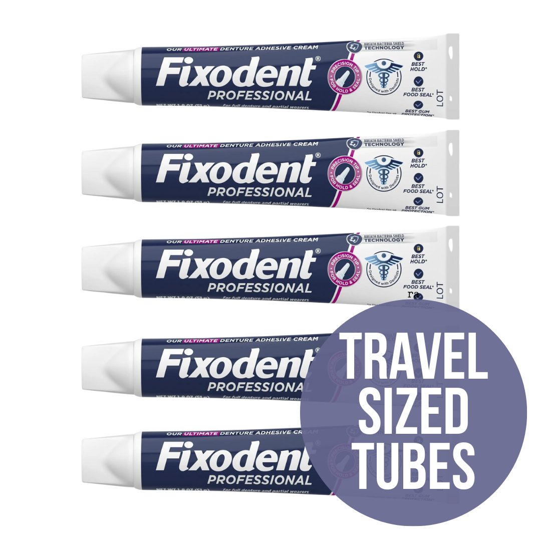 Fixodent Professional Denture Adhesive: Travel Sized/Pocket Sized Tubes, 0.35 oz