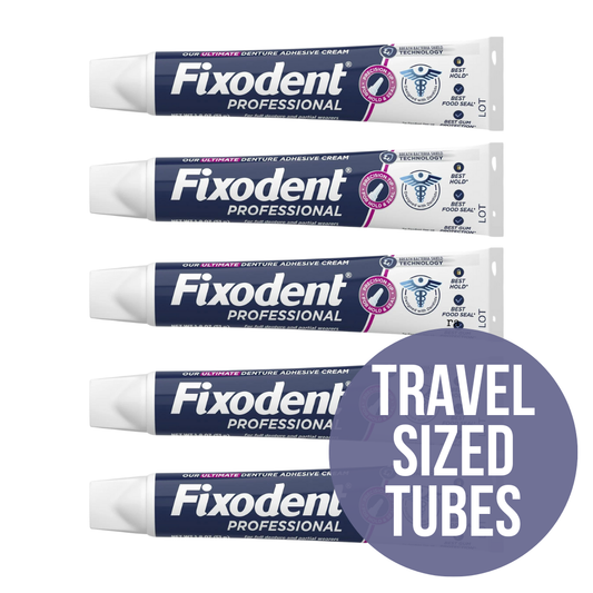 Fixodent Professional Denture Adhesive: Travel Sized/Pocket Sized Tubes, 0.35 oz