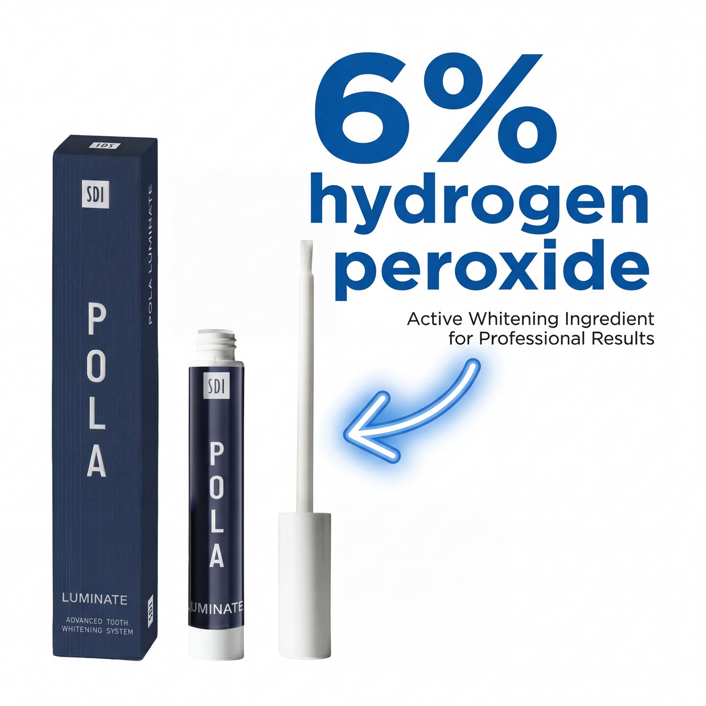 Pola Night Luminate 6% Hydrogen Peroxide: Teeth Whitening Gel Tube, Advance Tooth Whitening System