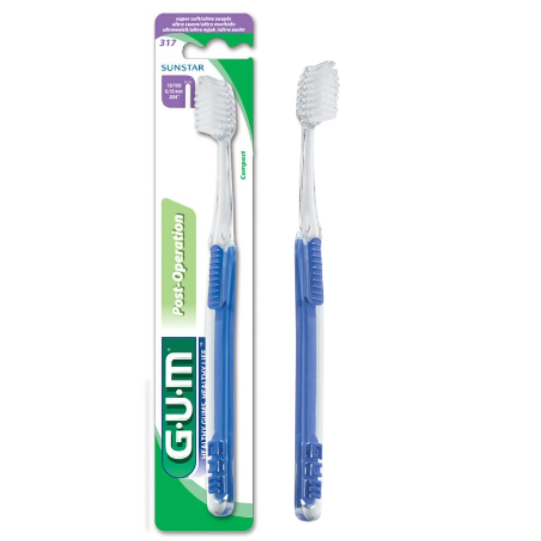 GUM 317 Delicate Post-Surgical Operation Toothbrush: Ultra-Soft Gentle Bristles